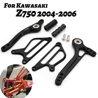 Motorcycle Rearset Footpeg Foot Peg Pedal Brake Gear Shift Shifter Lever + Wing for Kawasaki Z750 Z 750 2004-2006 Access