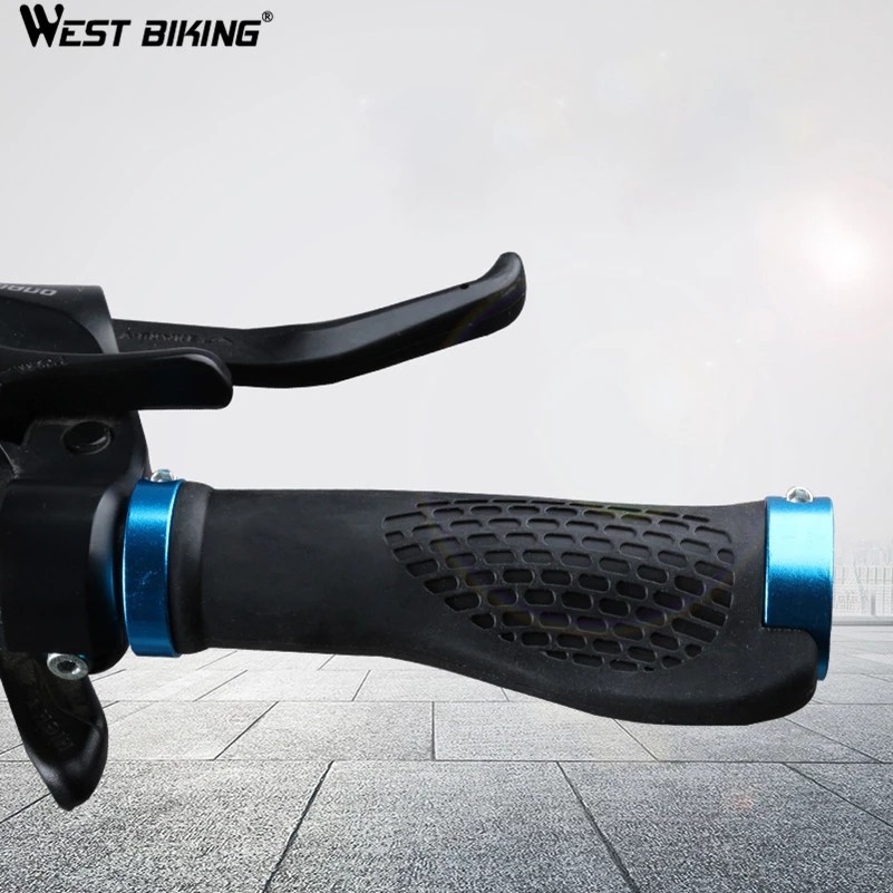 WEST BIKING ปลอกแฮนด์มือจับยาง อะลูมิเนียม กันลื่น สําหรับรถจักรยานเสือภูเขา — صورة 2