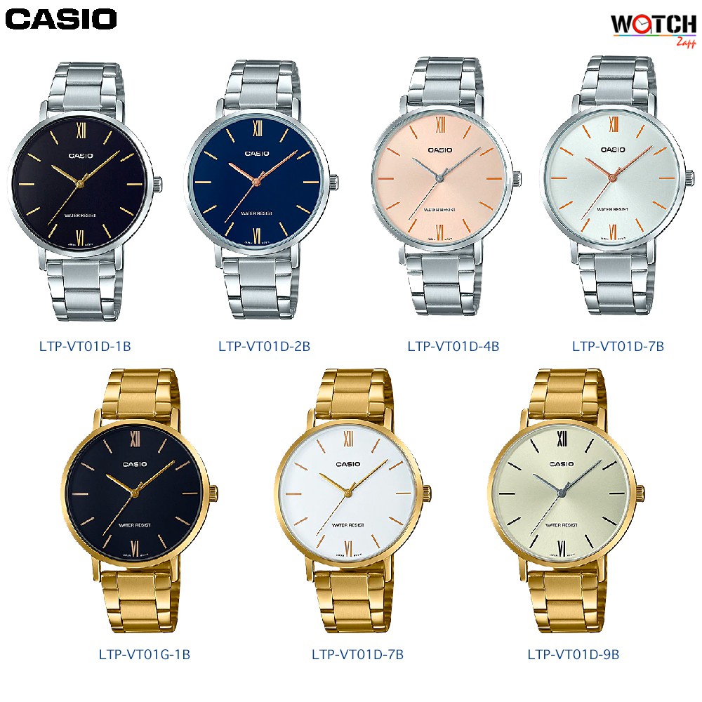 นาฬิกา Casio Standard Women นาฬิกาข้อมือผู้หญิง รุ่น LTP-VT01D LTP-VT01G LTP-VT01D-2 LTP-VT01D-7