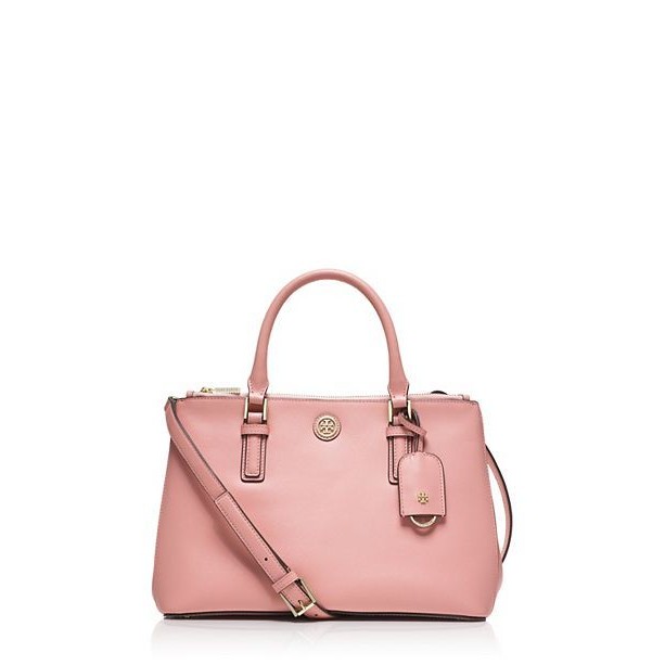 Tory Burch Robinson Mini Double Zip Tote สี Rose Sachet