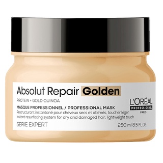 Loreal SERIE EXPERT ABSOLUT REPAIR Masque Gold Quinoa + Protein 250ml มาส์กแอ็ปโซลูท รีแพร์ สำหรับผมเสียมากสูตรใหม่