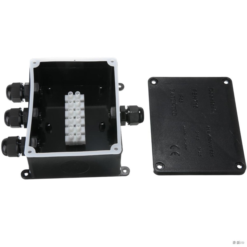 4 Way Underground LED Light Junction Box 3 Port Waterproof Outdoor