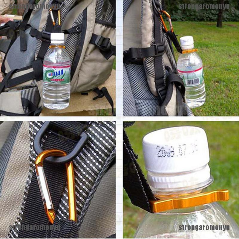 2pcs Multifunction Water Bottle Buckle Webbing Backpack Hanger Hook Holder.