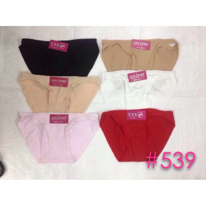 {พร้อมส่ง}กางเกงในบีกี่นี่ขอบหยัก ทรงสวยเซ็กซี่ ผ้ายืดใส่สบายไม่เจ็บขอบ#539