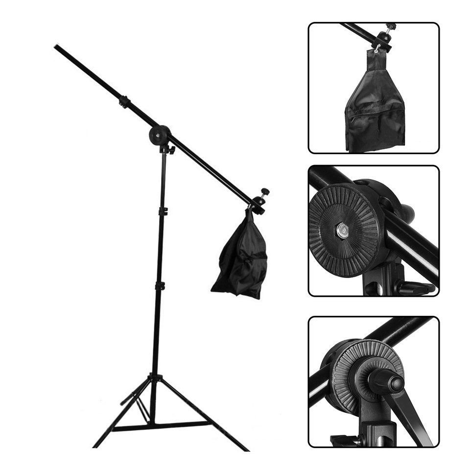 สตูดิโอถ่ายภาพ ไฟต่อเนื่อง ซอฟบ็อกพร้อมขาแขวนขาตั้งไฟและถุงทราย 50x70 Softbox