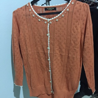 เสื้อคลุม งานถัก คาร์ดิแกน Cardigan Shirt  Vintage style size M เสื้อไหมพรม สไตล์วินเทจ