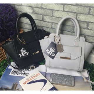 KEEP BAG  รุ่น mini saffaino leather handbag แท้