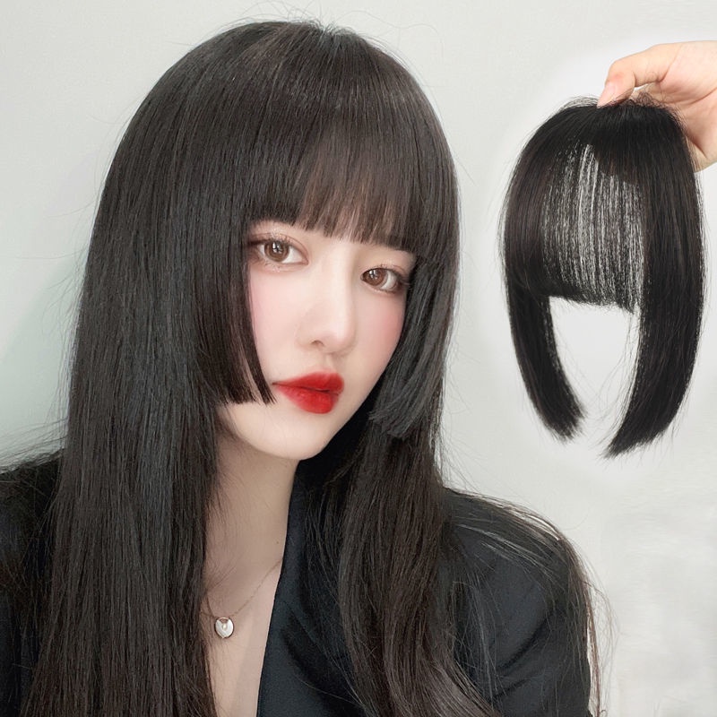 วิกผมหน้าม้าปลอม สองมิติ Hime cut bangs fluffy Qi bangs Ji เจ้าหญิงตัดหน้าม้ากลมวิกผมอะนิเมะวิกผมหน้