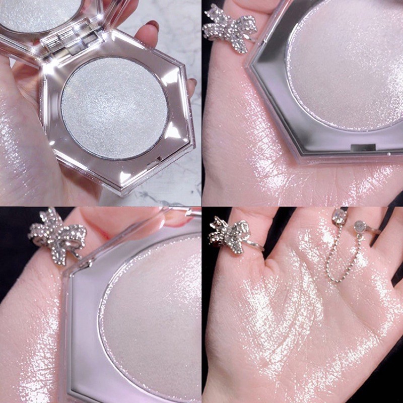 E.49 พร้อมส่ง ไฮไลท์เกาหลีหน้าฉ่ำเงาติดทน หน้าให้ดูเรียวอย่างเป็นธรรมชาติด โกลด์เงาๆมีมิติ