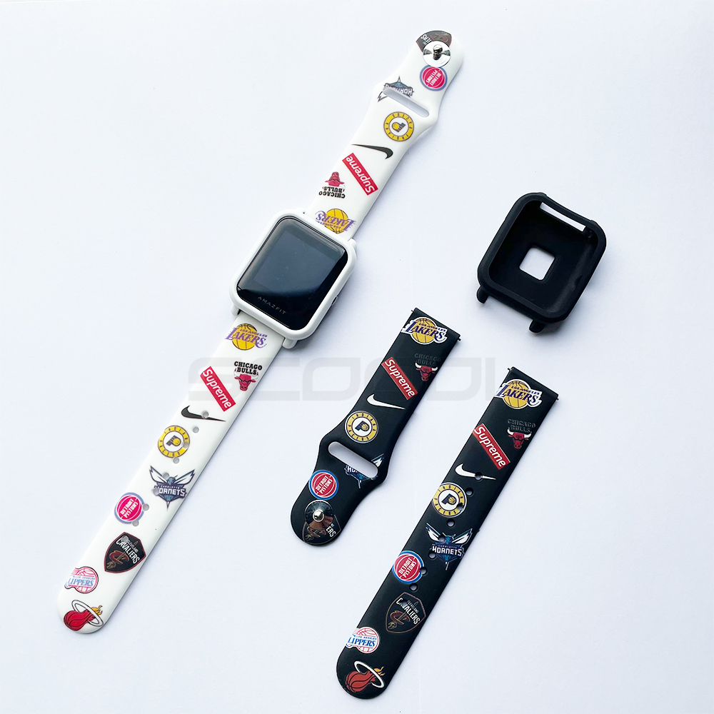 สายนาฬิกาข้อมือซิลิโคนสําหรับ for Xiaomi Huami Amazfit Bip Lite Watch Band + เคส