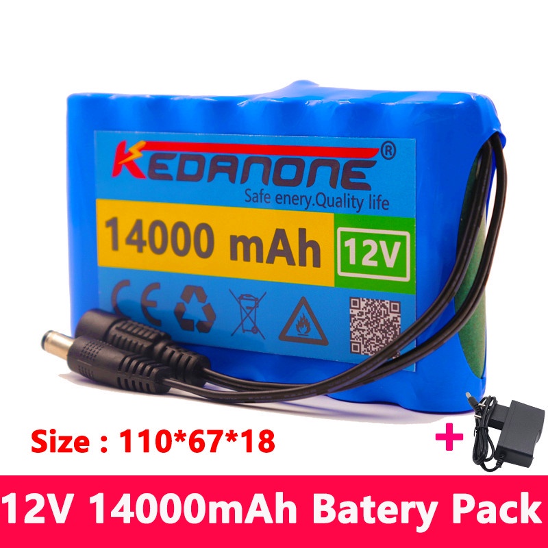 Original 18650 3S2P 12V 14000mah Li-ion Battery Rechargeable DC 12.6 V 14Ah CCTV, Camera Monitor Spa