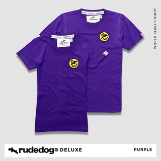 rudedog เสื้อคอกลม  ชาย หญิง  รุ่น deluxe สีม่วง