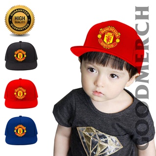 Mu MANCHESTER UNITED หมวกแก๊ป แต่งลูกบอล สําหรับเด็ก