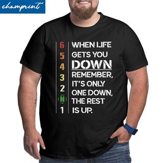 [S-5XL]เสื้อยืด พิมพ์ลาย Remember ItS Only One Down ขนาดใหญ่ เหมาะกับของขวัญ สําหรับผู้ชาย