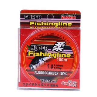 (ร้านคนไทย ส่งทุกวัน)สาย FLUOROCARBON ตกปลาชิงหลิว ตกกุ้ง ตีเหยื่อปลอม ยาว100ม. by MoobinFishing