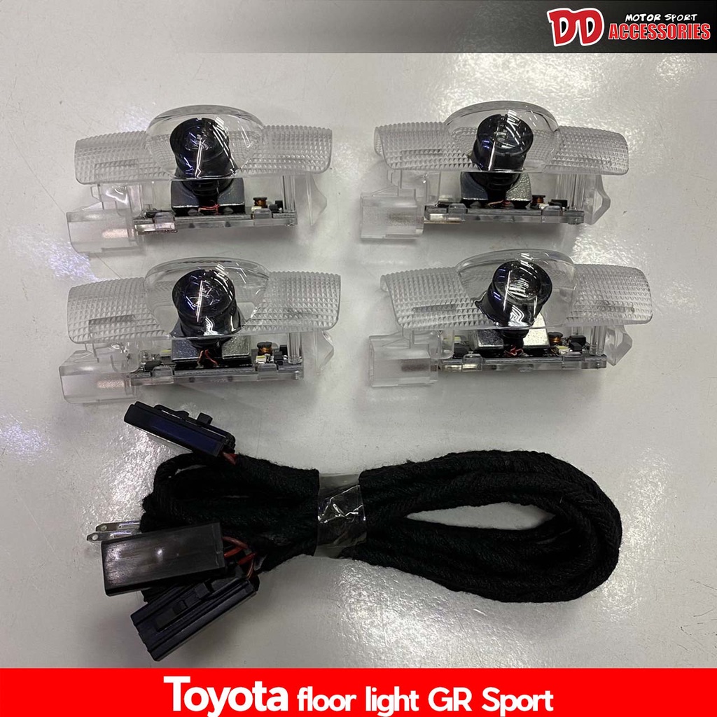 ไฟส่องพื้น Fortuner Revo Innova 2015 2016 2017 2018 2019 2020 2021 2022 2023 logo GR sport ไม่ต้องเจาะ รถ สามารถใช้ได้เ