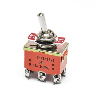 E-TEN1322 Toggle Switch ON-OFF-ON 3 Position 15A/250VAC