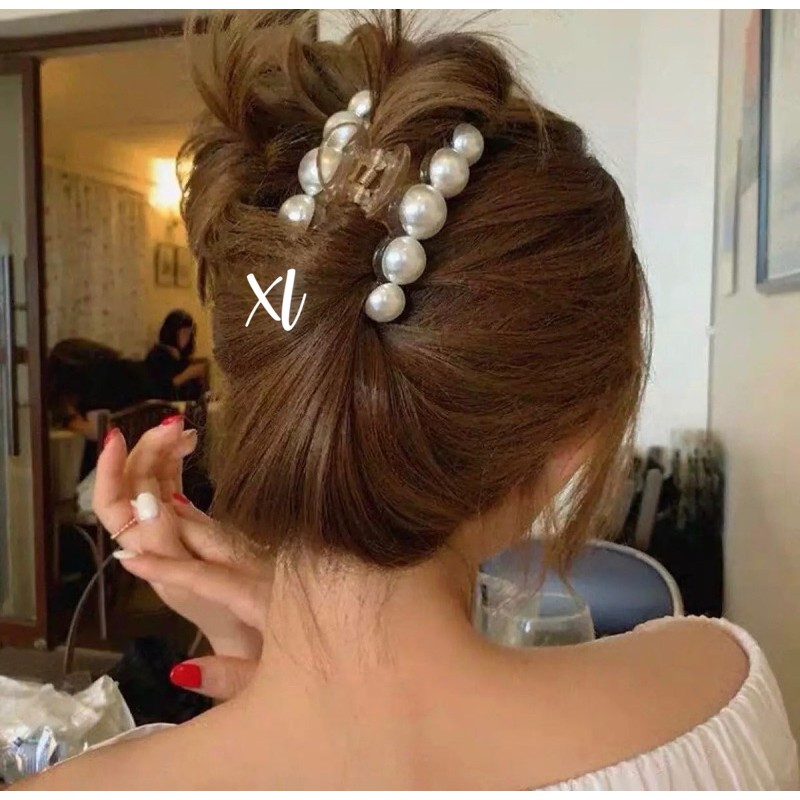 [พร้อมส่งจากไทย] กิ๊บหนีบผม ประดับมุก ดีไซน์เรียบง่าย หรูหรา ดูแพง ผมไม่เป็นรอย สไตล์ยอดนิยม มีหลายขนาด - รูปที่ 2