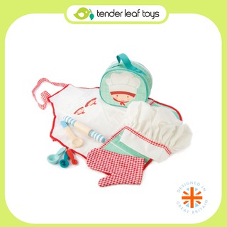 Tender Leaf Toys ของเล่นไม้ ของเล่นบทบาทสมมติ กระเป๋าเชฟ Chef’s Bag Set