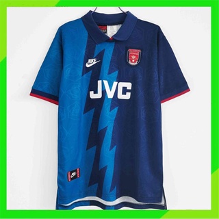 เสื้อกีฬาแขนสั้น ลายทีมชาติฟุตบอล Arsenal 95-96 ชุดเยือน สไตล์เรโทร