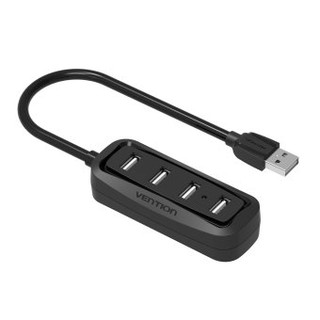 VENTION USB 2.0 HUB 4 Ports 0.5M Black (5Y) (AC4-000726)