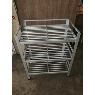 ชั้นวางจานอลูมิเนียม ขนาด 60ซม. 3ชั้น แบบซี่ แบบ Knock Down