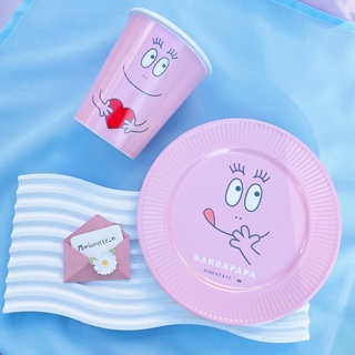 เซตแก้ว/จาน Barbapapa Japan