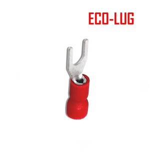 หางปลาแฉกหุ้ม SVS 1.25-6 สีแดง ECO-LUG (1ถุง=100 ตัว)