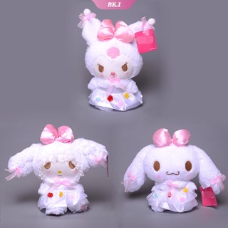 ตุ๊กตาตุ๊กตา Kawaii สีขาว Kuromi Cinnamoroll Melody ตุ๊กตาน่ารักยัดไส้ของเล่นตุ๊กตาบูติกตกแต่ง gift【KU2】