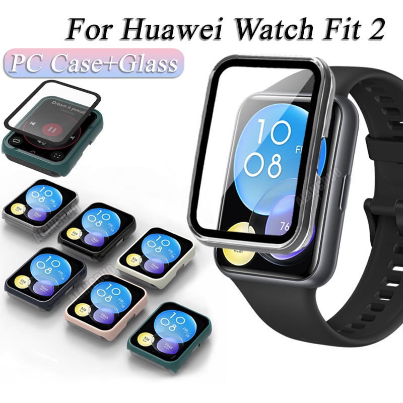 Huawei Watch Fit 2 เคส PC ป้องกันกระจกบน Huawei band 7 6 band fit2 อุปกรณ์เสริมสมาร์ทวอทช์ ป้องกันเปลือกแข็ง