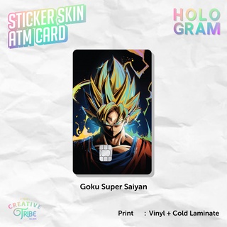 Goku Super Saiyan - สติกเกอร์การ์ดผิว HOLOGRAM - Vinyl ATM Debit Credit Emoney Flazz Sticker Dragon Ball Z