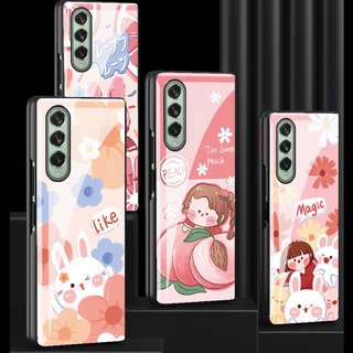 เคสโทรศัพท์พับได้ลายการ์ตูนสัตว์น้อยสําหรับ Samsung Galaxy Z Fold 3 Z Fold 2 Z Fold 3