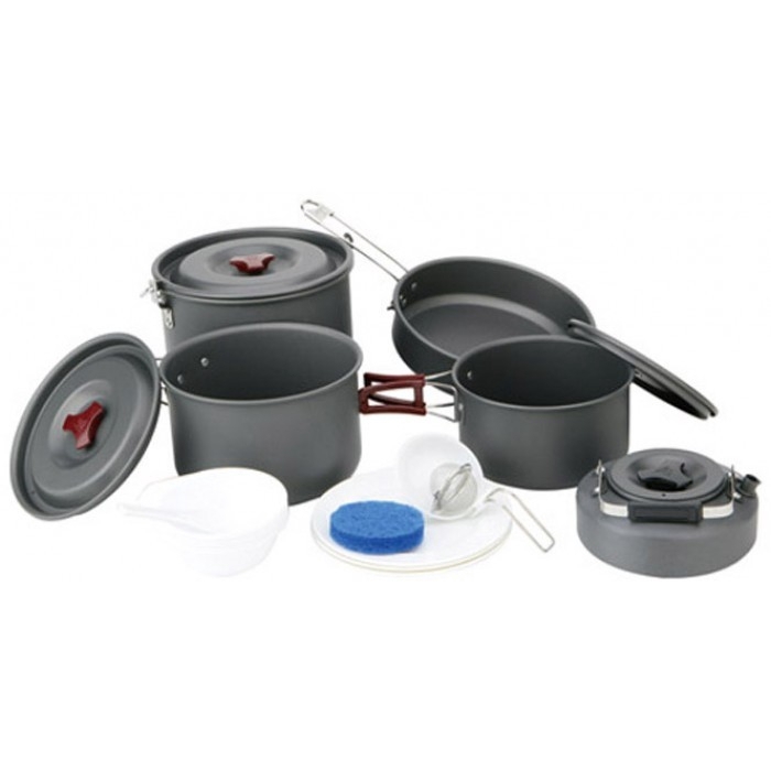 CAM_อุปกรณ์แคมป์ปิ้ง Fire-Maple FMC-212 Cookware ชุดหม้ออลูมิเนียมขนาดใหญ่ สำหรับแคมป์ปิ้ง 4 คนขึ้นไป หม้อสนาม  Camping