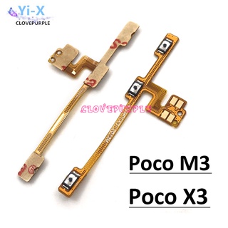 ปุ่มเปิดปิดเสียง สายเคเบิ้ลอ่อน สําหรับ Xiaomi Poco X3 NFC Poco M3