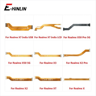 เมนบอร์ดเมนบอร์ดหน้าจอ LCD เชื่อมต่อสายเคเบิลริบบิ้น แบบยืดหยุ่น สําหรับ OPPO Realme X XT X2 X3 X50 Pro X7