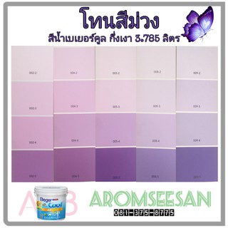 สีน้ำเบเยอร์คูล ออลพลัส ซูเปอร์เซรามิกชิลด์ กึ่งเงา สีเช็ดได้ สีทนร้อน เกรด 10 ปี โทนสีม่วง ขนาด 3.785 ลิตร