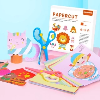 ชุดตัดกระดาษสำหรับเด็ก ของเล่น DIY เสริมพัฒนาการ เหมาะสำหรับเด็กอายุ 3-6 ขวบ ชุดงานฝีมืออนุบาล