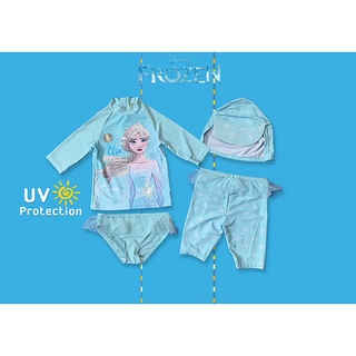 ✅ [6-7Y] Disney Frozen 4 Pc Swim Set UV Protection ชุดว่ายน้ำเด็ก ป้องกันแสงแดด