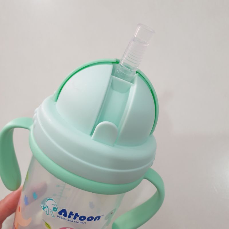 Attoon แก้วหัดดูด กันสำลัก ไม่ดูดไม่ไหล คว่ำไม่หก (ขนาด 8 รูปที่ 5