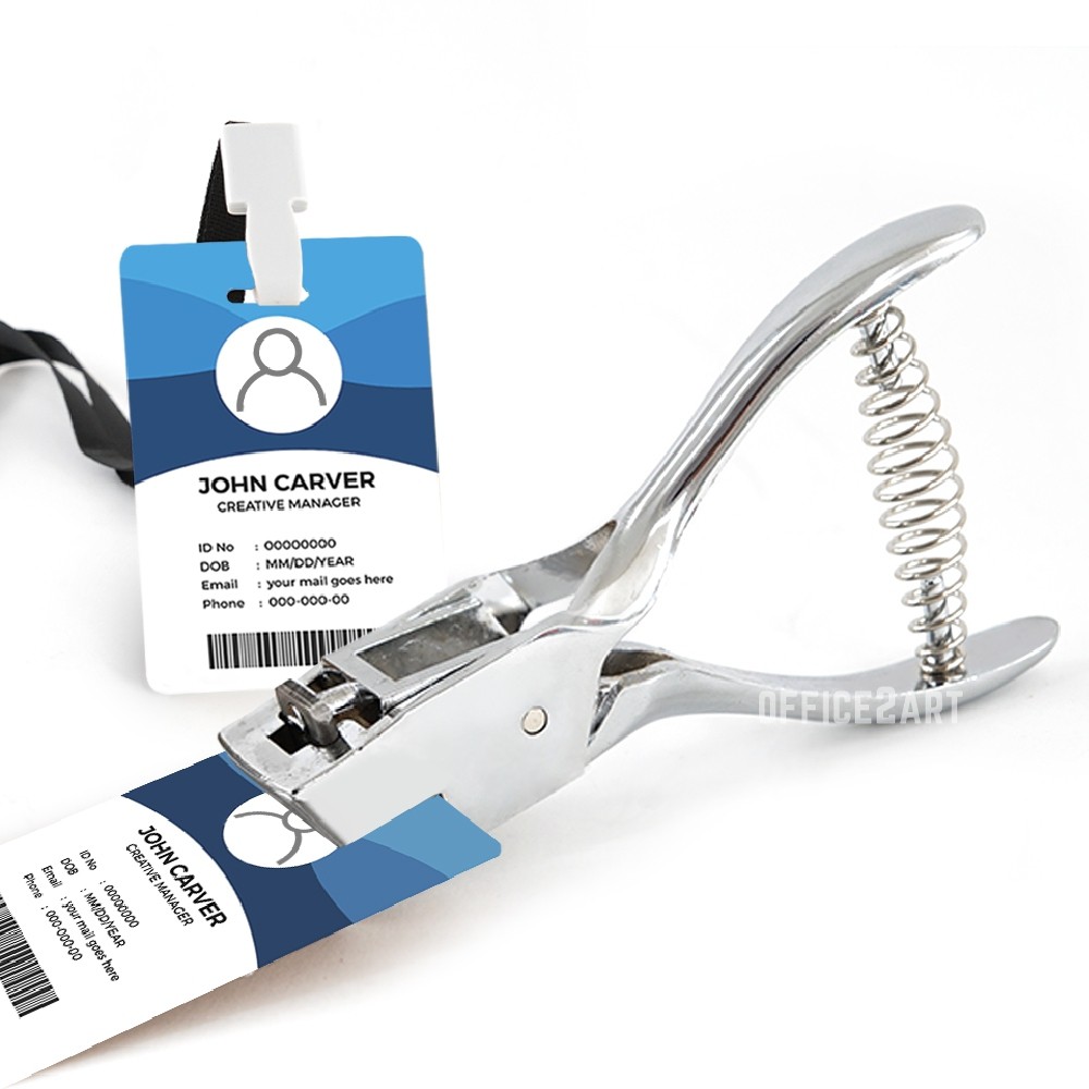 เครื่องเจาะรูบัตร วงรี DL101 / DL0101 เครื่องเจาะรูเดียว ที่เจาะรูกระดาษ ที่เจาะรูบัตร ID Card Punch