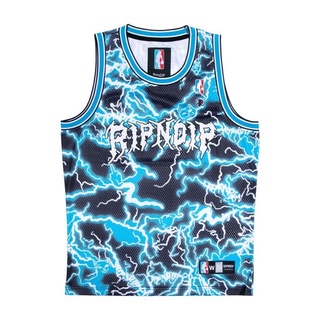 SLUM LTD - RIPNDIP SM22 Nikola Basketball Jersey Black/Blue