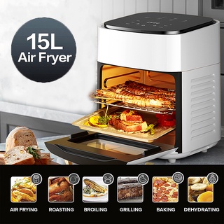 หม้อทอดไร้น้ำมัน2022  air fryer เครื่องทอดไฟฟ้าไร้น้ำมันอเนกประสงค์ หม้อทอดไฟฟ้าไร้น้ำมันเพื่อสุขภาพ ความจุขนาดใหญ่ 15L