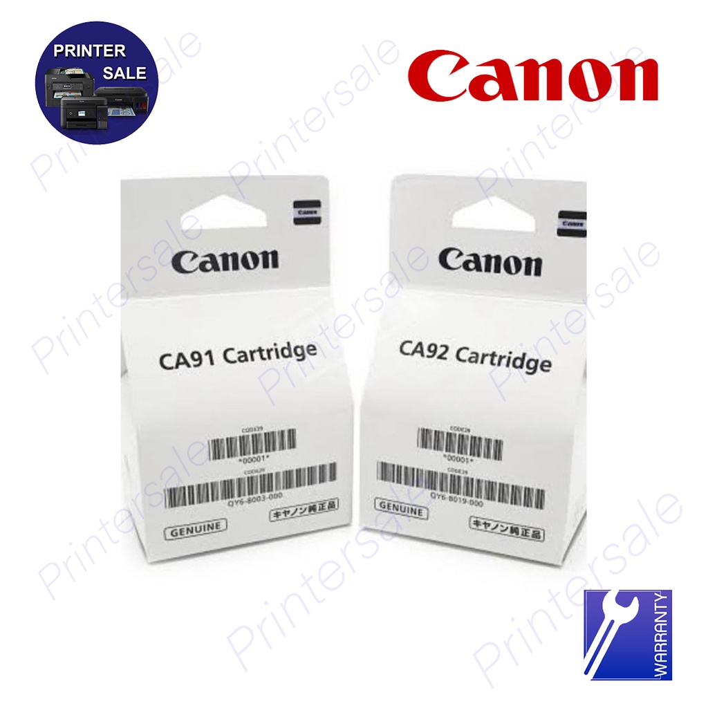 Canon หัวพิมพ์ CA91+CA92  หัวพิมพ์แท้ หัวพิมพ์ดำและสี (ขายเป็นคู่) สำหรับเครื่องพิมพ์ canon ส่งเร็ว สินค้าอยู่หน้าร้าน