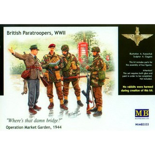 ฟิกเกอร์โมเดล Figure Model 1/35 Master Box MB3533 British paratroopers, 1944. Kit 1