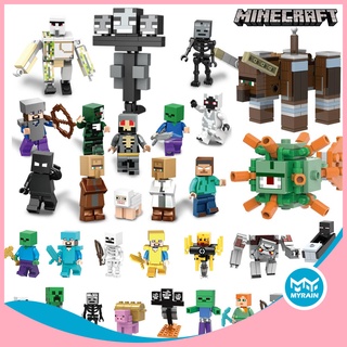 ชุดบล็อกตัวต่อฟิกเกอร์ รูป Minecraft Mini My World Series เห…