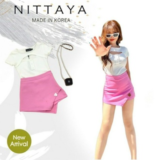 NITTAYA เซตเสื้อครอป+กางเกงกระโปรง(*เช็คสต๊อกก่อนกดสั่งน๊า)