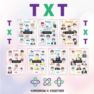 Sticker A6 TXT TOMORROW X TOGETHER (สั่งซื้อขั้นต่ำ50บาท คละแบบ คละลายได้ทั้งร้านค่ะ)