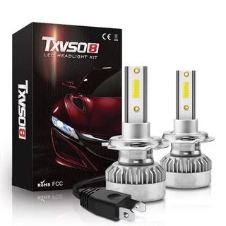 2 ชิ้น TXVSO8 H7 ไฟหน้า LED 6000K H4 ไฟ LED H1 9005 HB3 9006 HB4 9012 H8 H9 H11 ไฟตัดหมอก Auotmotive