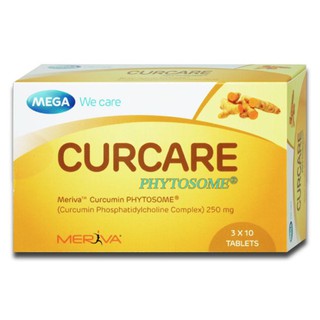 Curcare Phytosome 30tab ( เมก้า Meriva Curcumin ขมิ้น 30 เม็ด/กล่อง ลดแผลในกระเพาะอาหาร