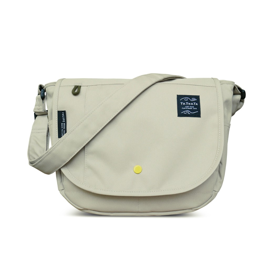 Boy relife sky bag กระเป๋าสะพายข้าง รุ่นบอย สีกากีอ่อน